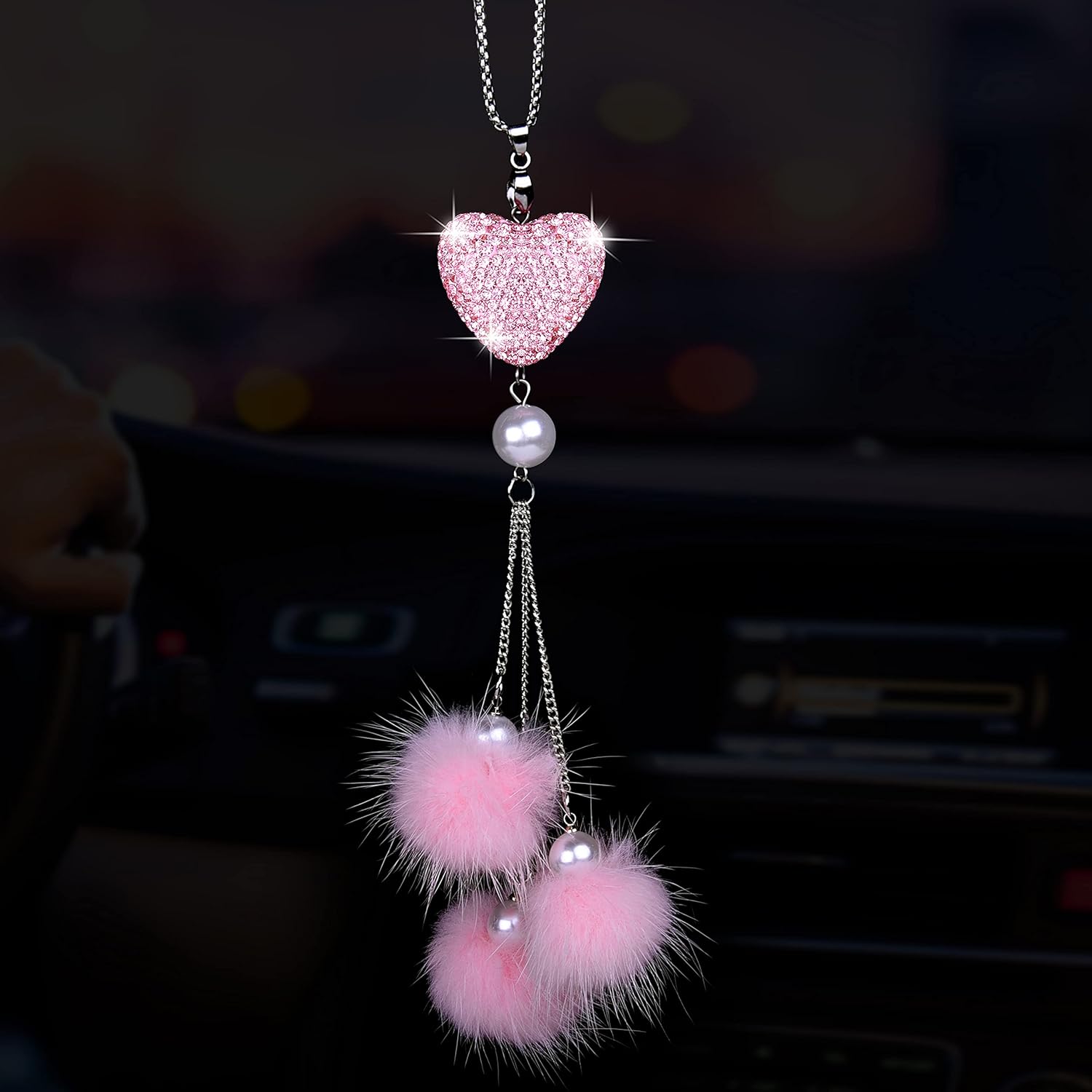 Car Accessories For Women - Bling Car Rear View Mirror Hanging