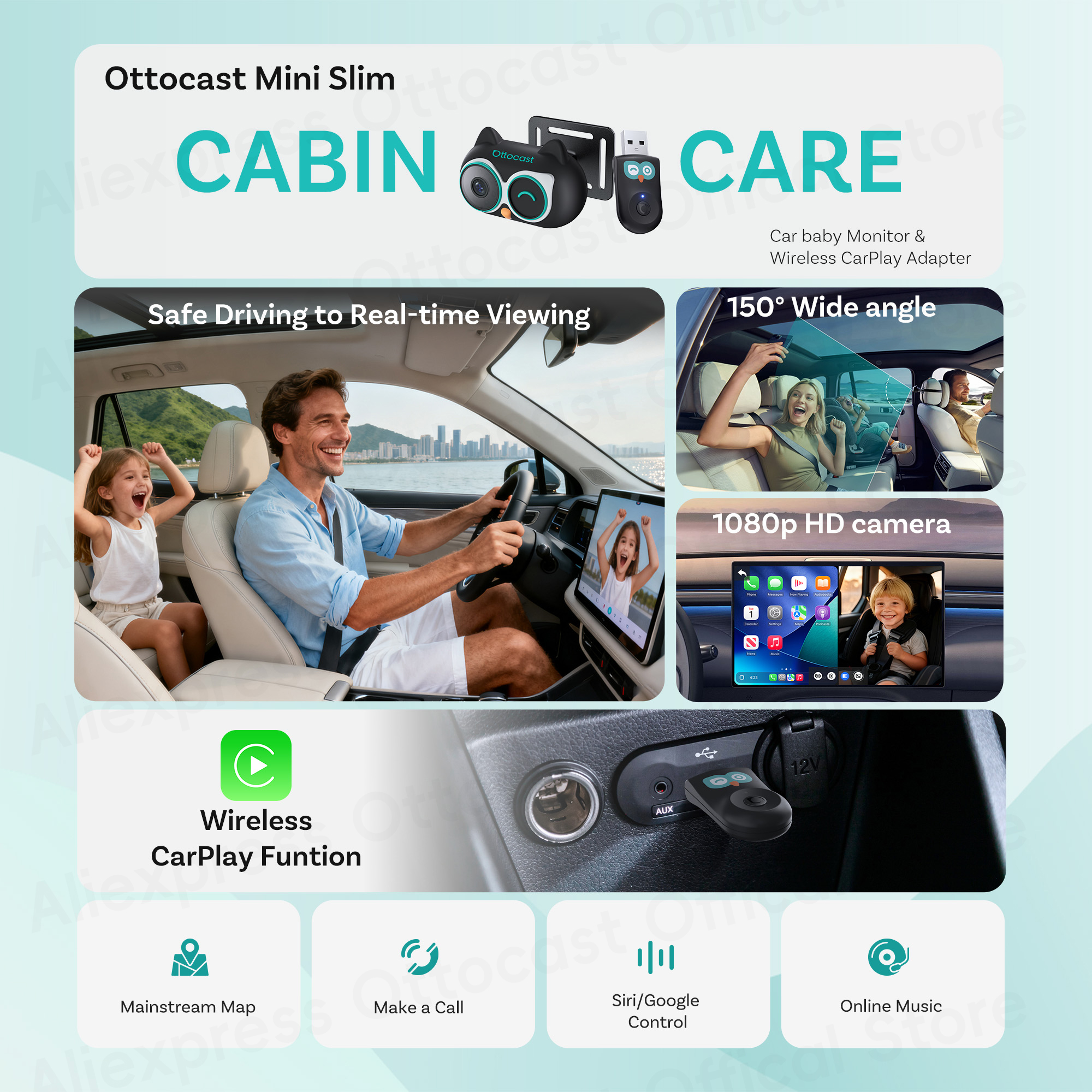 Ottocast Cabin Care Adapter Wi - Car Accessories For Baby บทวิจารณ์และราคา
