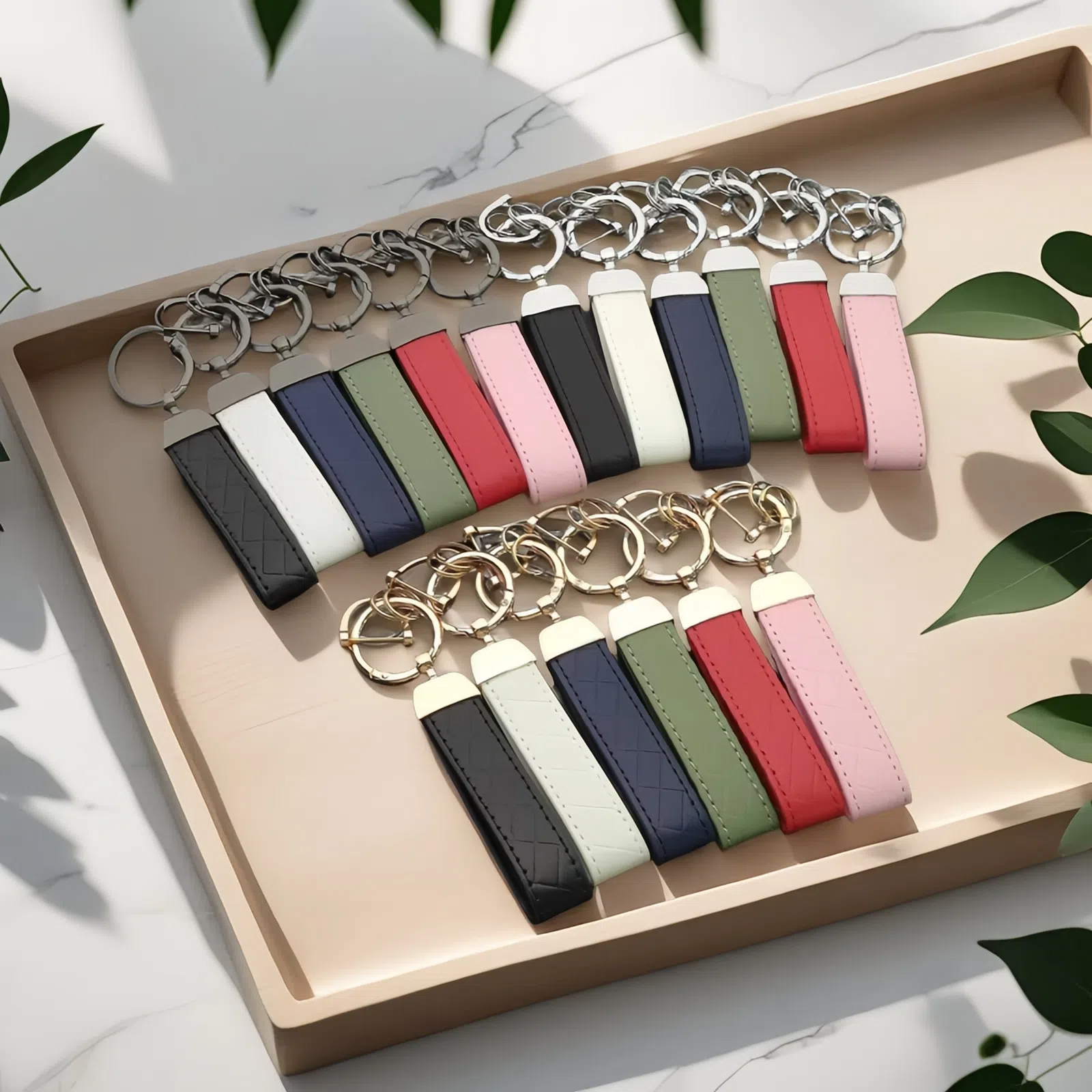 1/6/18PCS Leather KeyChain Cus - Car Accessories Name บทวิจารณ์และราคา