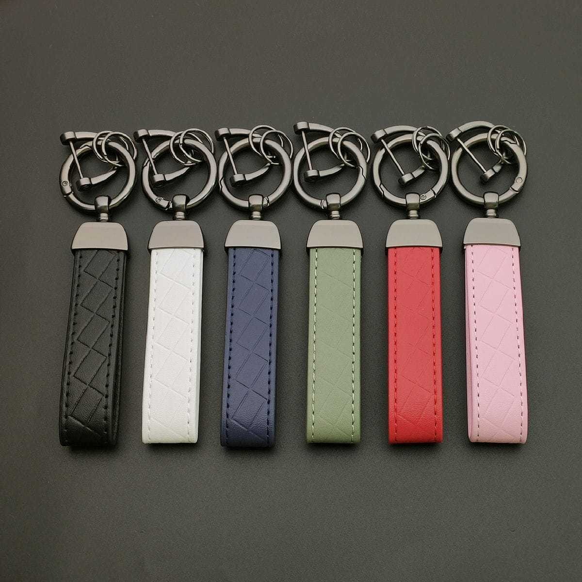 1/6/18PCS Leather KeyChain Cus - Car Accessories Name บทวิจารณ์และราคา