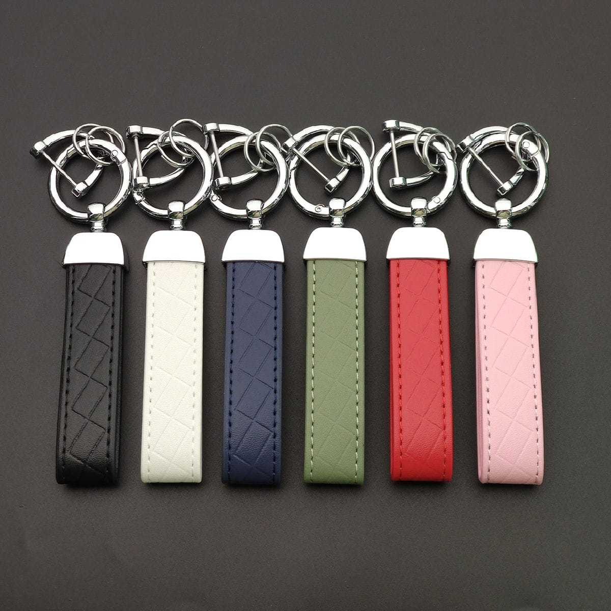1/6/18PCS Leather KeyChain Cus - Car Accessories Name บทวิจารณ์และราคา