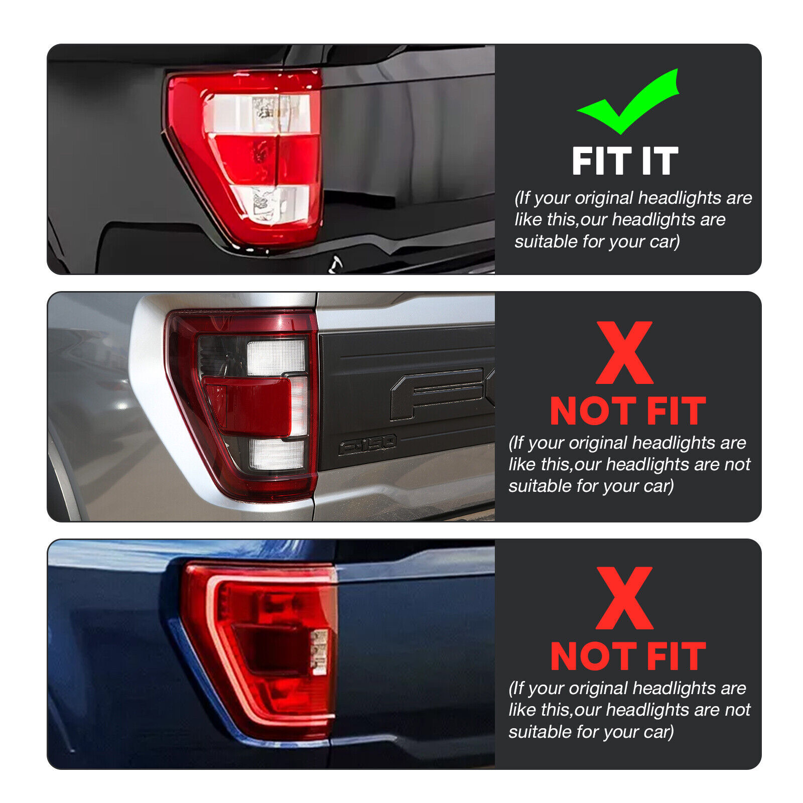 LED Tail Lights For Ford F-150 - Car Accessories Xl6 บทวิจารณ์และราคา