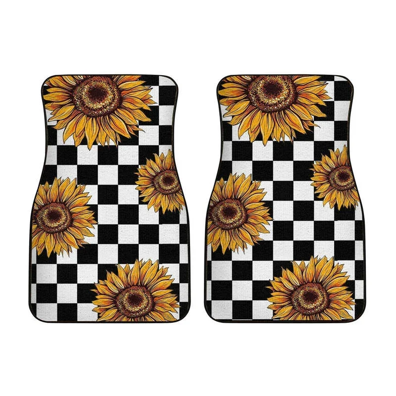 Checkerboard Sunflower Car Flo - Car Accessories Gift Ideas บทวิจารณ์และราคา