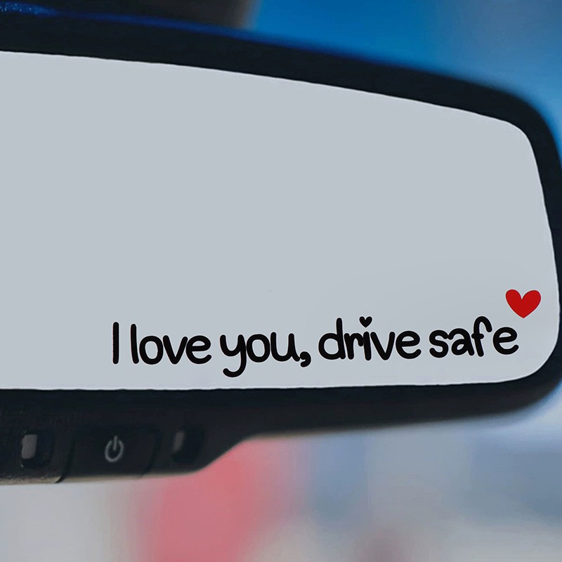 I Love You Drive Safe Car Mirr - Car Accessories For Women บทวิจารณ์และราคา