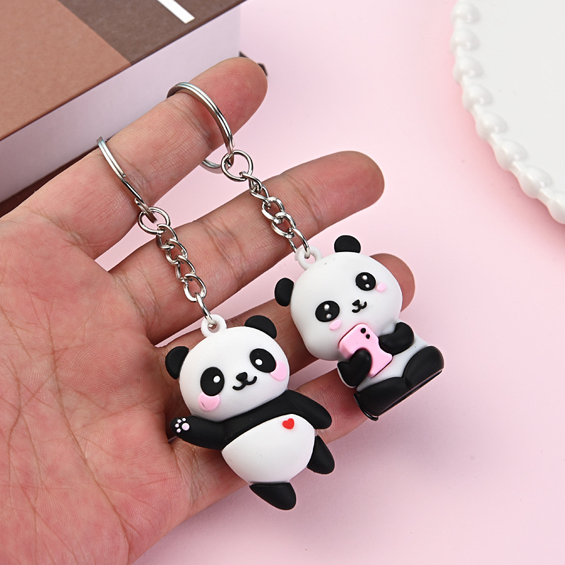 Cute Cartoon Couple Panda Keyc - Car Accessories Gift Ideas บทวิจารณ์และราคา