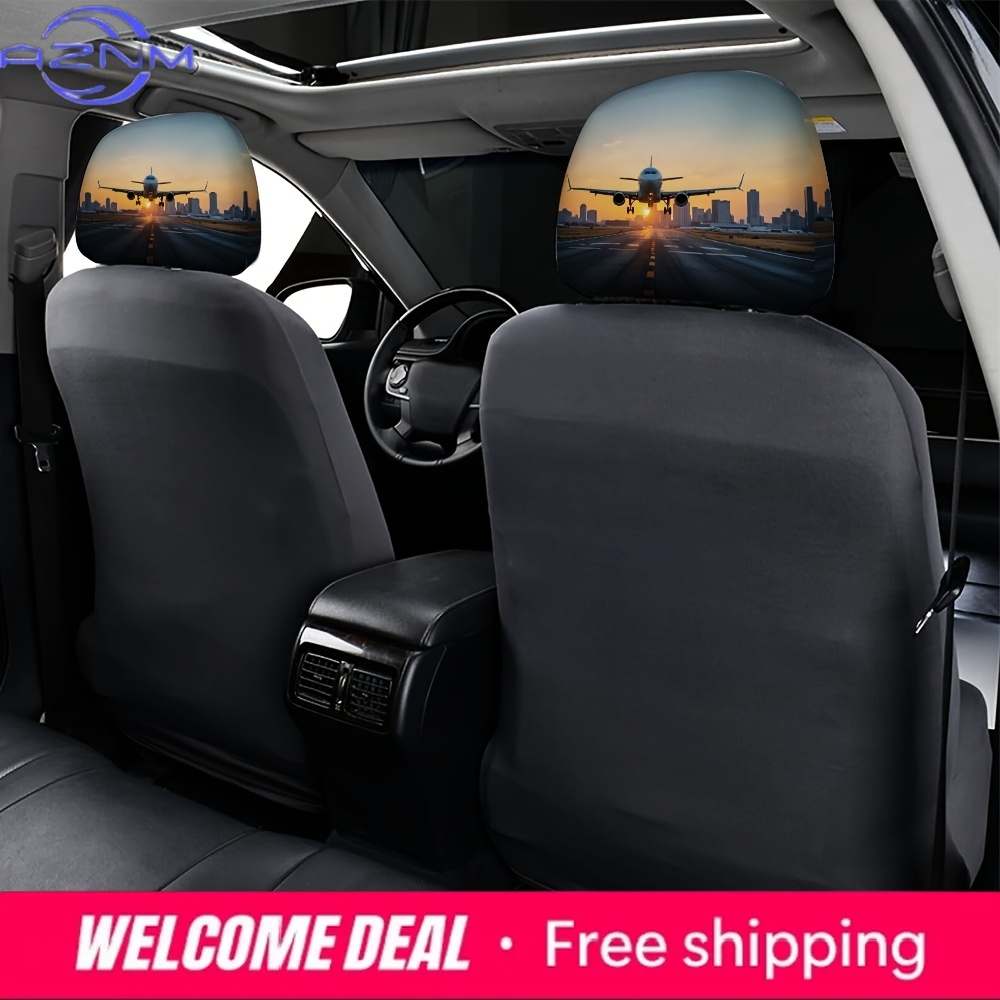 Airplane City Sunset Takeoff C - Car Accessories Gift Ideas บทวิจารณ์และราคา