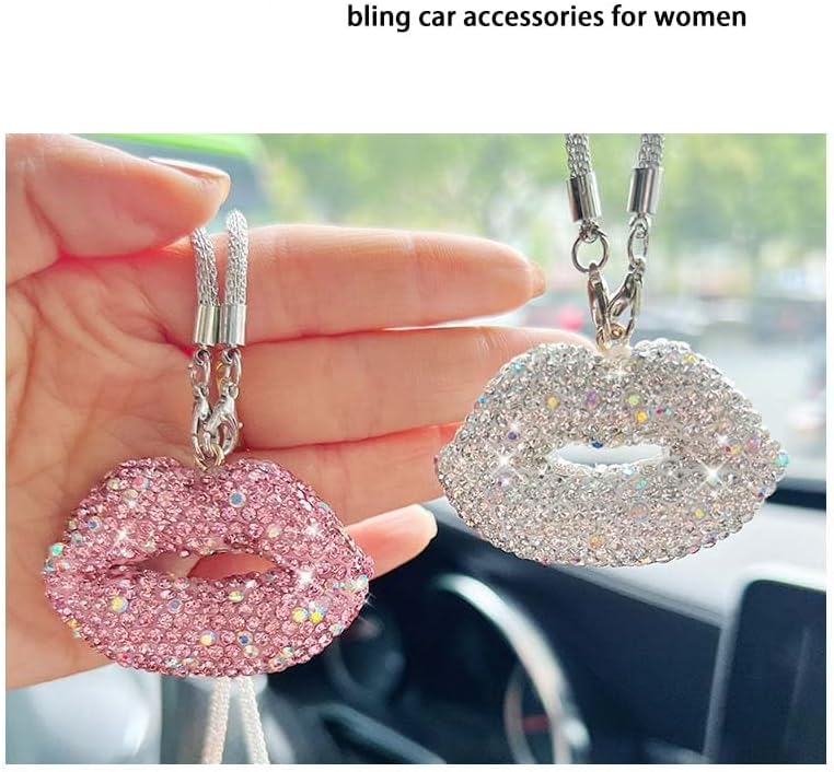 Bling Lip Diamond Car Accessor - Car Accessories For Women บทวิจารณ์และราคา