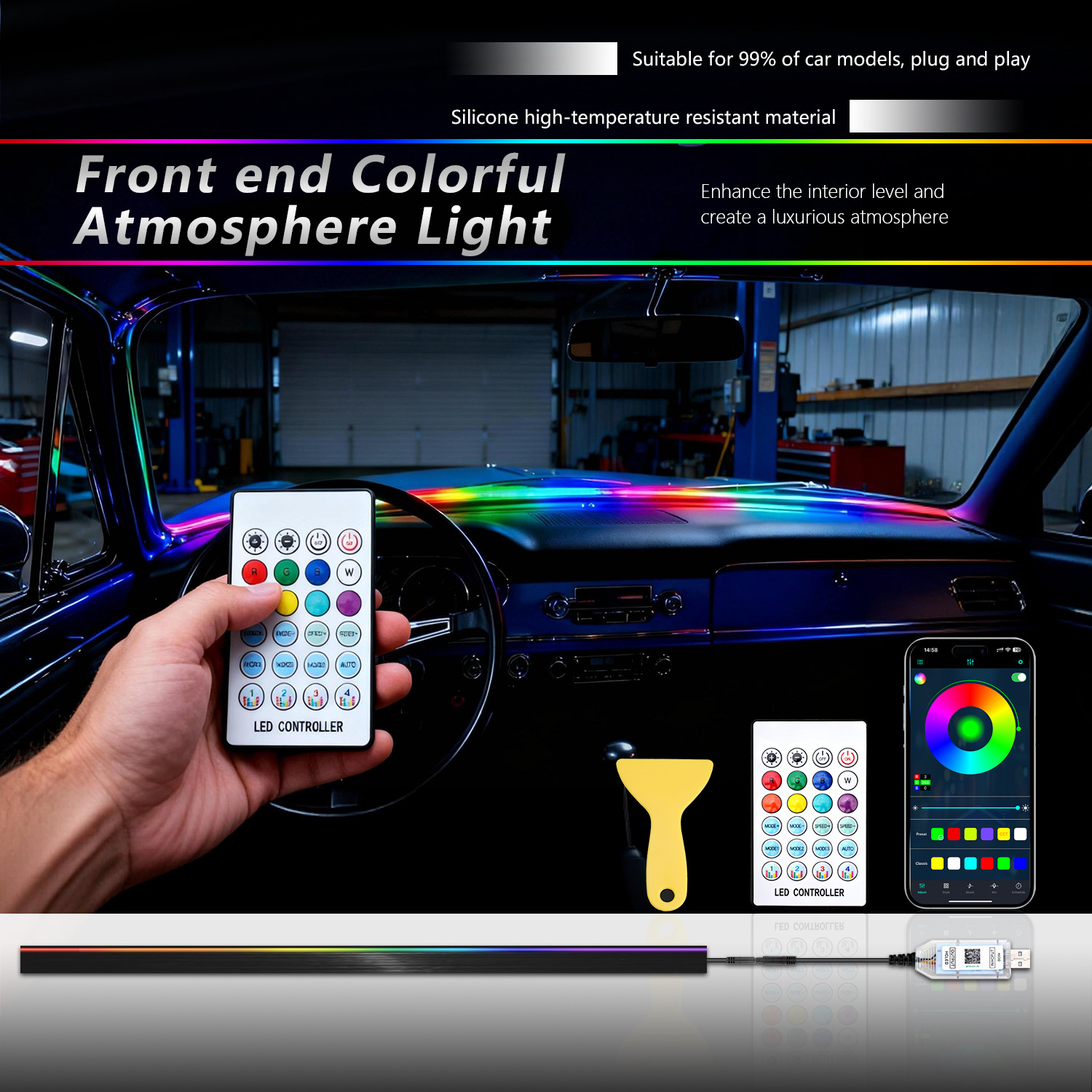 1.5M LED Car Dashboard Sealing - Car Accessories Sound System บทวิจารณ์และราคา