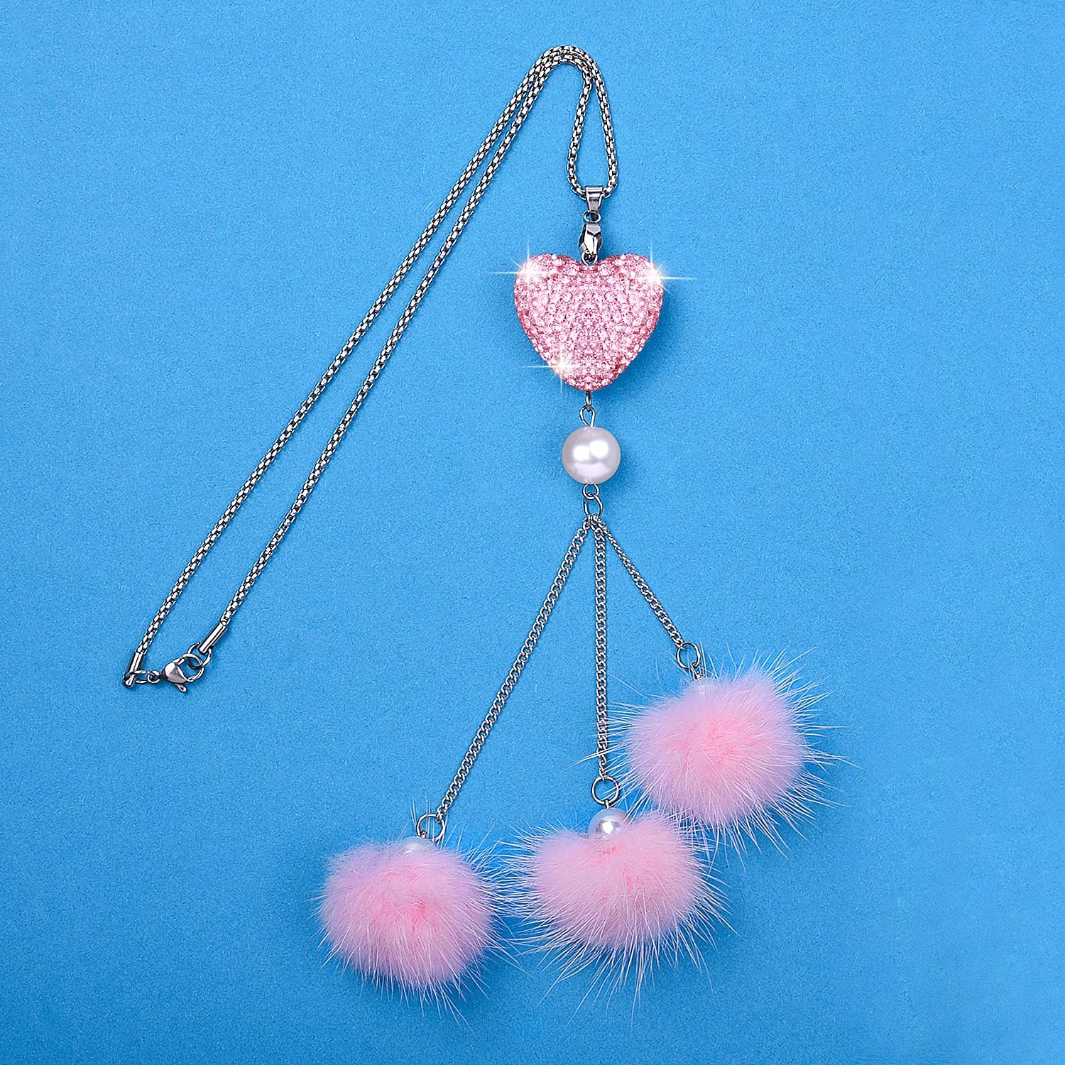 Bling Car Rear View Mirror Han - Car Accessories For Women บทวิจารณ์และราคา