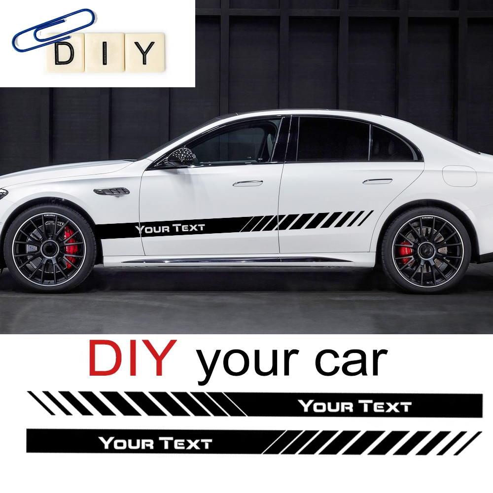 Custom Text Car Side Door Stri - Car Accessories Name บทวิจารณ์และราคา