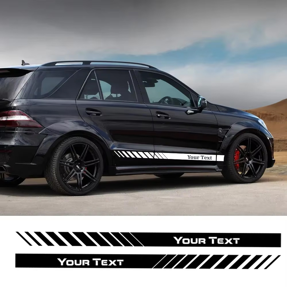 Custom Text Car Side Door Stri - Car Accessories Name บทวิจารณ์และราคา