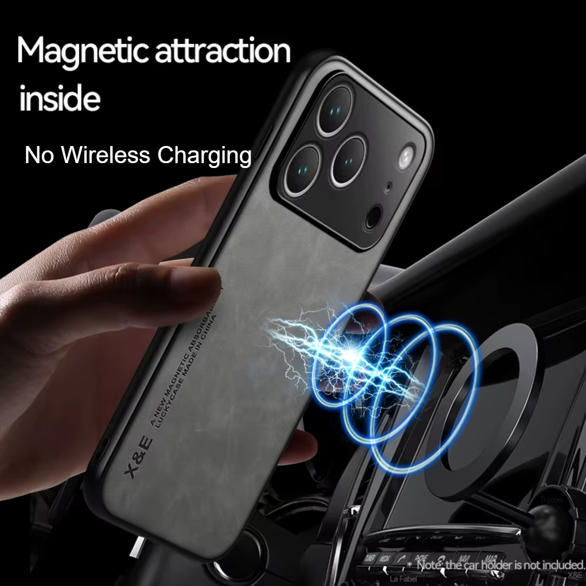 Leather  Phone Case  for APPLE - Car Phone Holder Magnetic บทวิจารณ์และราคา