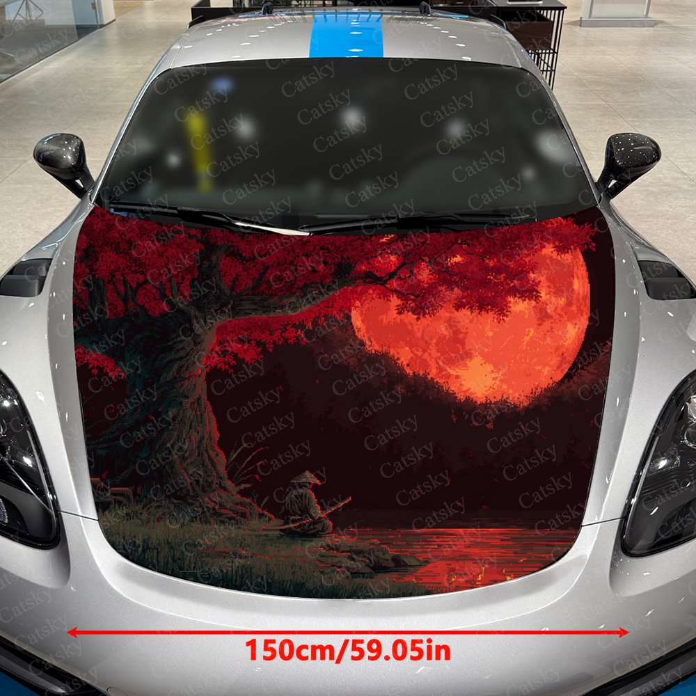 Red Night Moon Warrior Car Hoo - Car Accessories Gift Ideas บทวิจารณ์และราคา