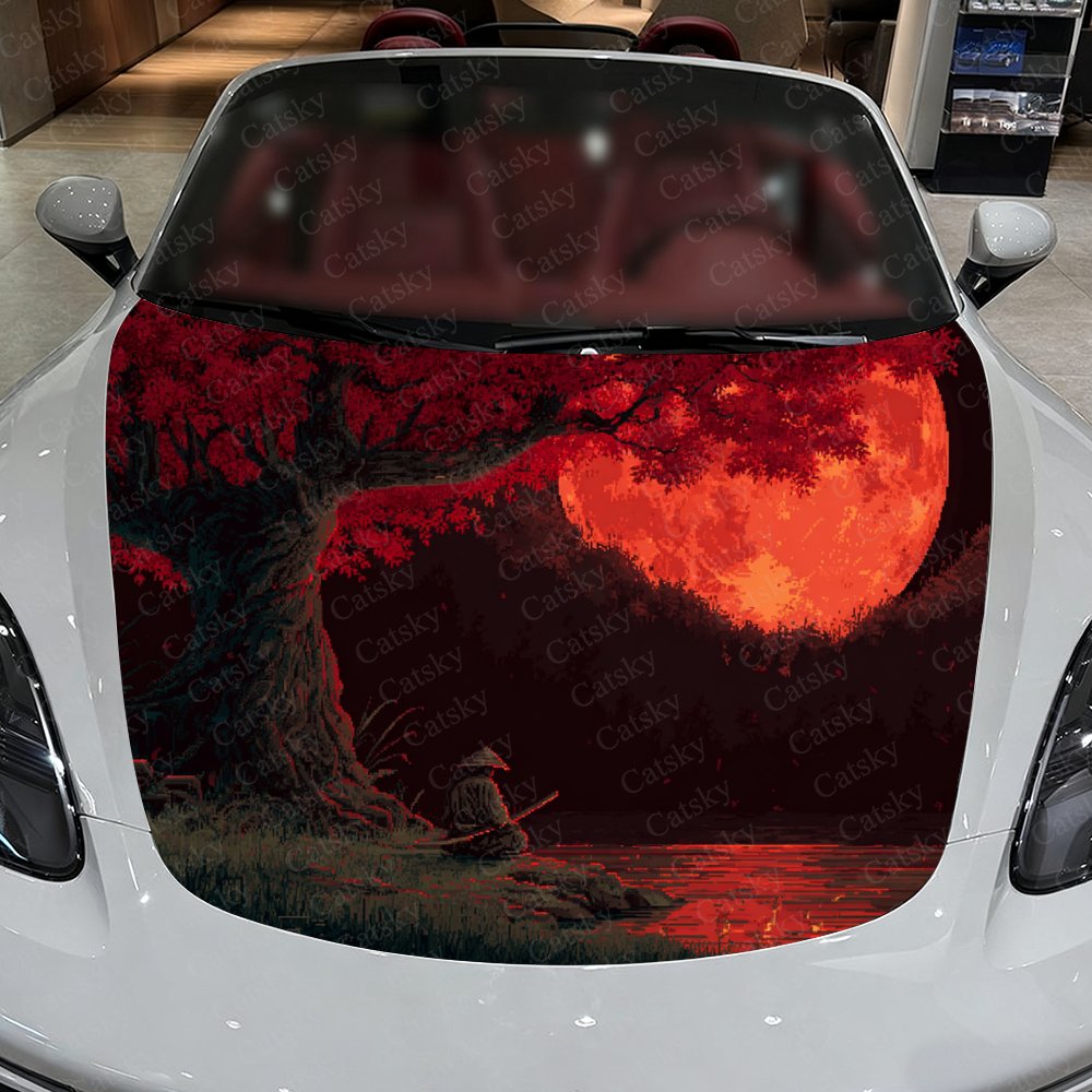 Red Night Moon Warrior Car Hoo - Car Accessories Gift Ideas บทวิจารณ์และราคา