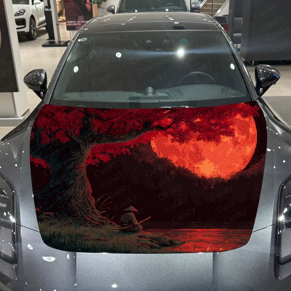 Red Night Moon Warrior Car Hoo - Car Accessories Gift Ideas บทวิจารณ์และราคา