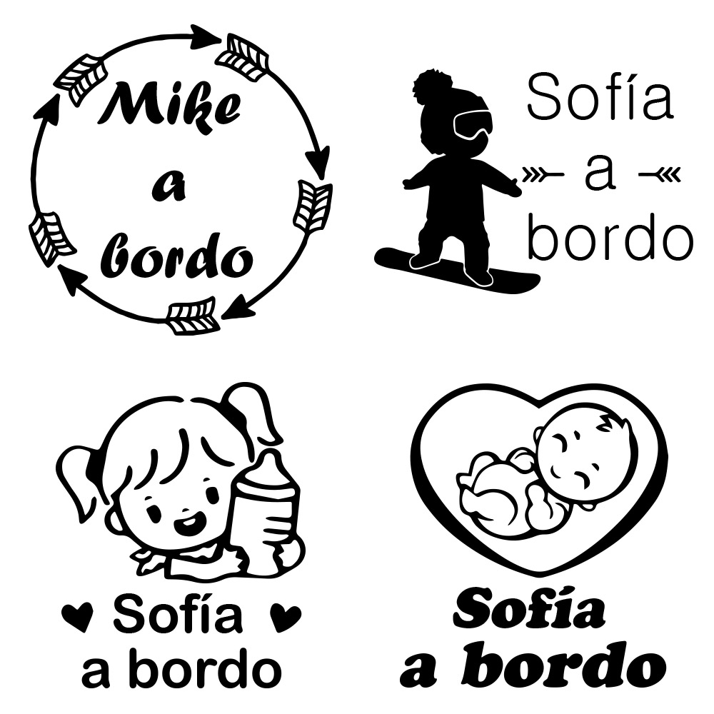 1pc Vinyl baby a bordo colorfu - Car Accessories For Baby บทวิจารณ์และราคา
