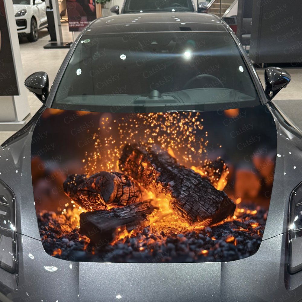 Bonfire Pile Car Hood Stickers - Car Accessories Gift Ideas บทวิจารณ์และราคา