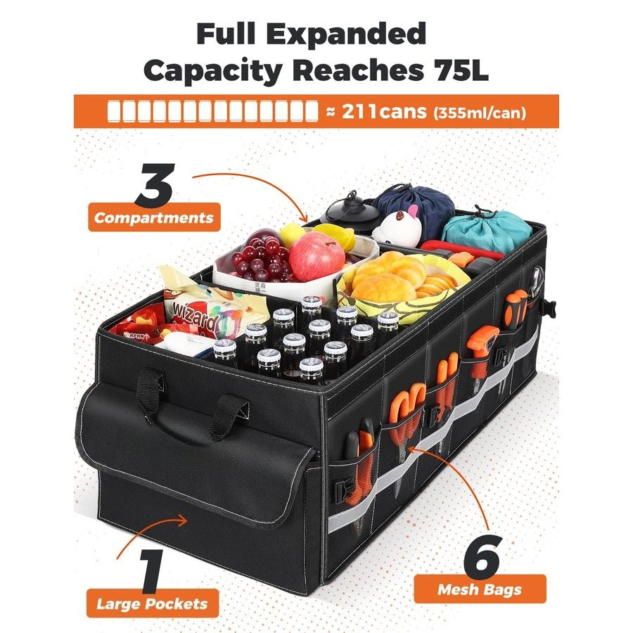 Car Trunk Organizer for SUV 75 - Car Accessories For Women บทวิจารณ์และราคา
