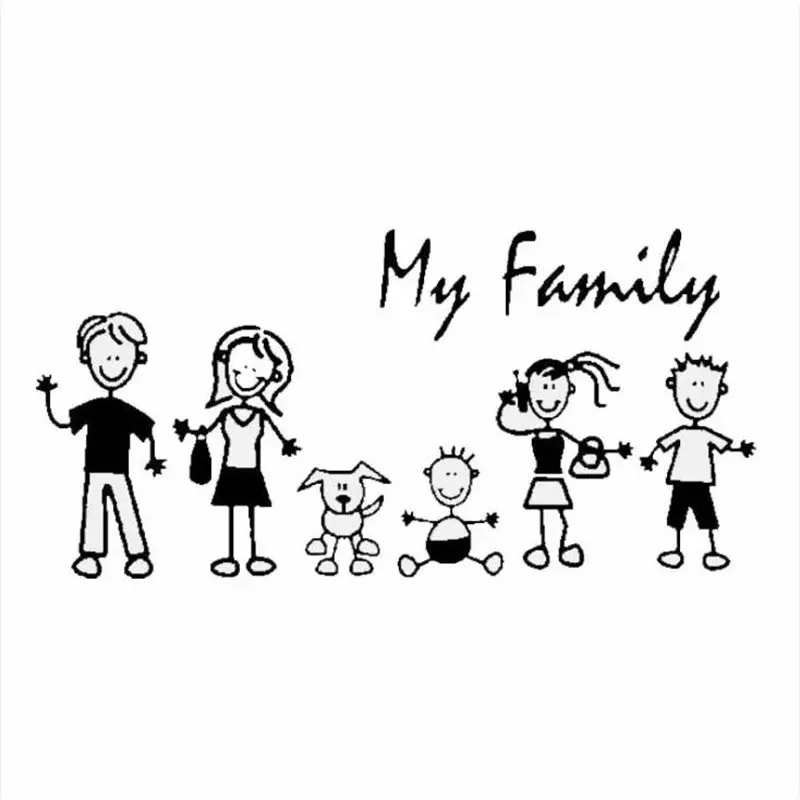 Car Sticker Family Stick Figur - Car Accessories For Baby บทวิจารณ์และราคา
