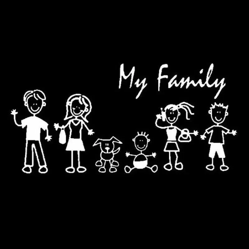 Car Sticker Family Stick Figur - Car Accessories For Baby บทวิจารณ์และราคา