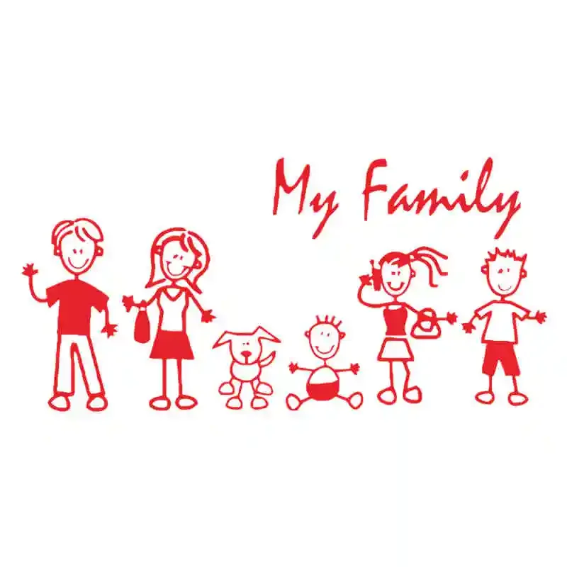 Car Sticker Family Stick Figur - Car Accessories For Baby บทวิจารณ์และราคา
