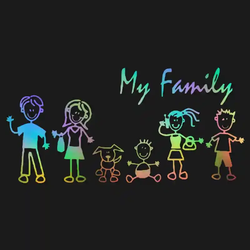 Car Sticker Family Stick Figur - Car Accessories For Baby บทวิจารณ์และราคา