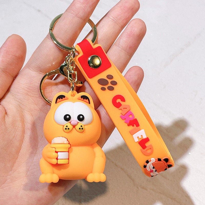 New Cute Cartoon Garfield Keyc - Car Accessories For Women บทวิจารณ์และราคา