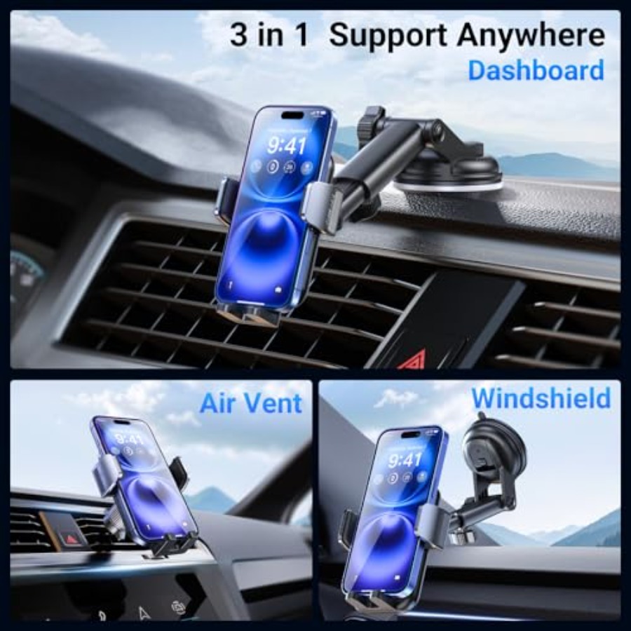 3-in-1 Car Phone Holder [122+L - Car Phone Holder Magnetic บทวิจารณ์และราคา