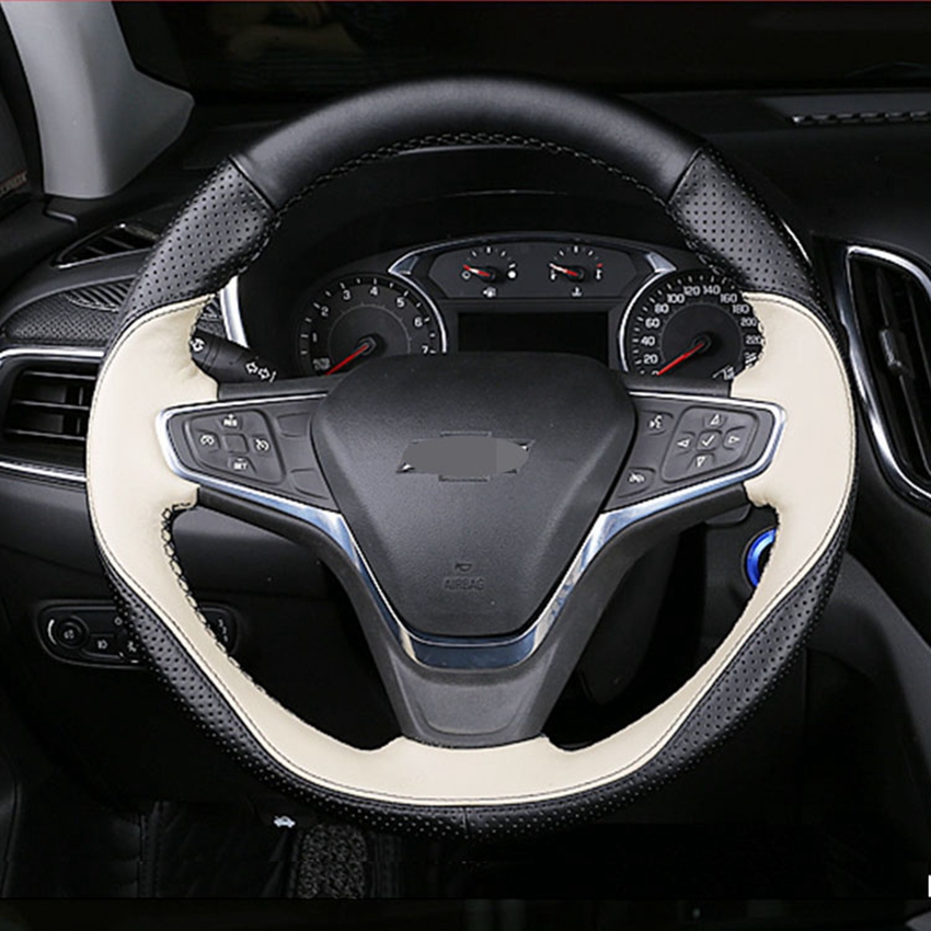 DIY Genuine leather Car Steeri - Car Accessories Xl6 บทวิจารณ์และราคา