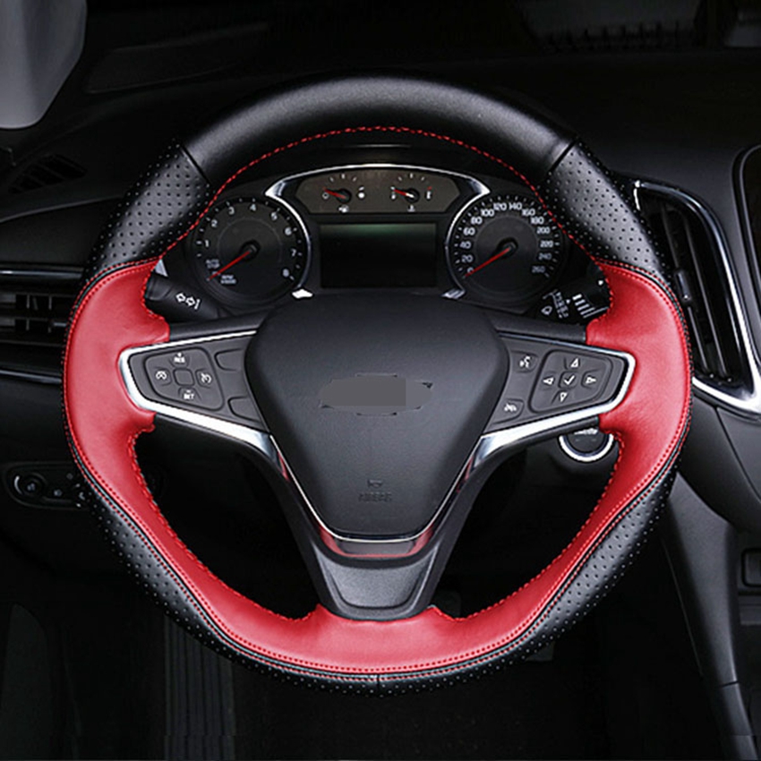 DIY Genuine leather Car Steeri - Car Accessories Xl6 บทวิจารณ์และราคา