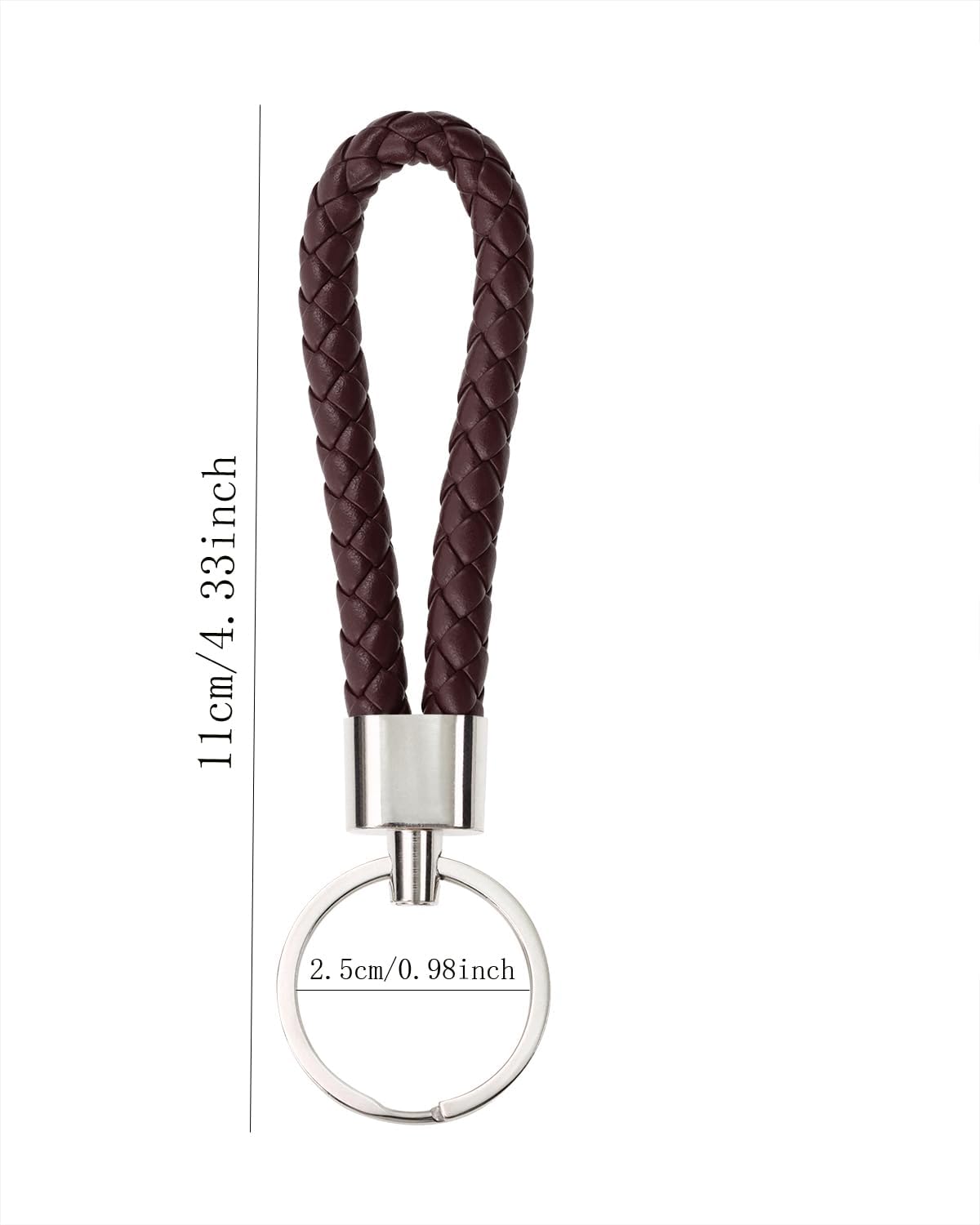 Braided Leather Key Fob Car Ke - Car Accessories For Women บทวิจารณ์และราคา