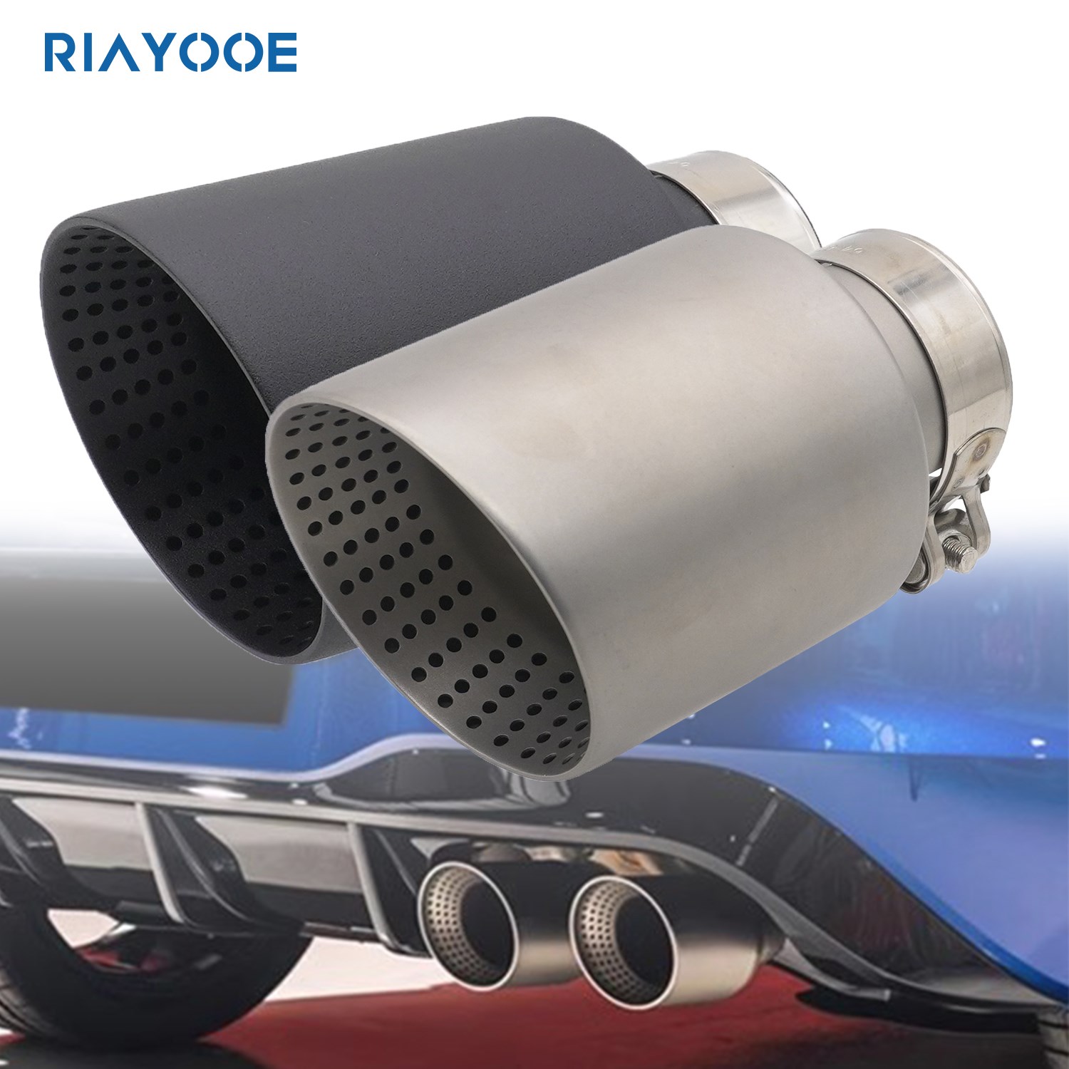 Car Exhaust Muffler Tips pipe  - Car Accessories Sound System บทวิจารณ์และราคา