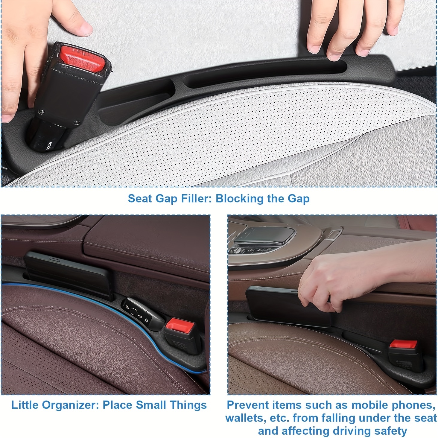 2pc Car Seat Gap Filler Organi - Car Accessories Website บทวิจารณ์และราคา